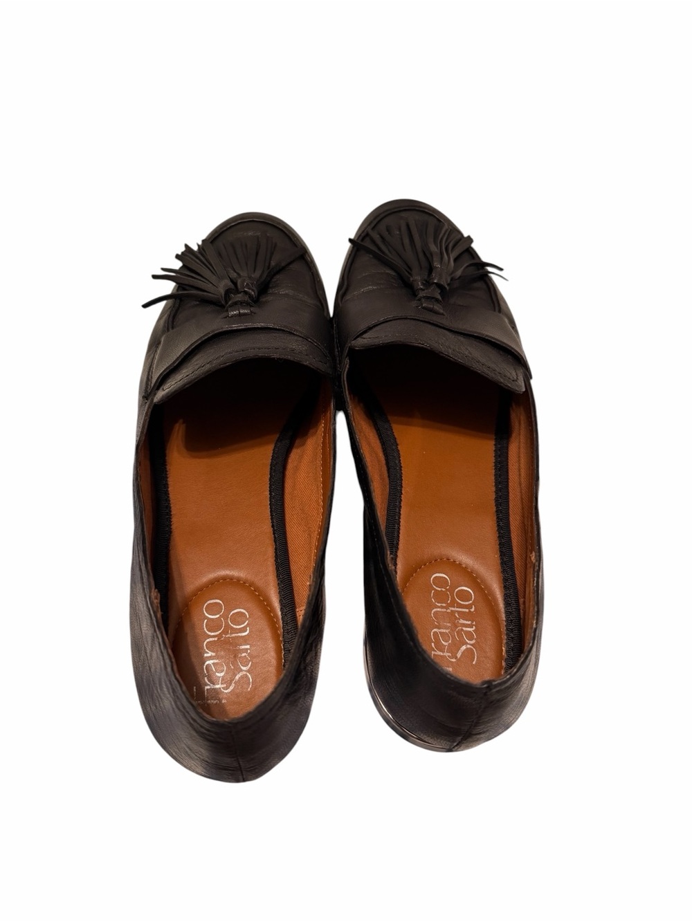 Franco Sarto Women's Bisma Loafer Black Leather Tassel sz 10 - Picture 4 of 8